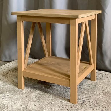 Driftwood End Table with Shelf
