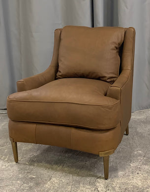 Rowe Lyra Leather Chair in  Brown-Small Pen Mark
