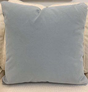 Rowe Blue Grey Velvet Down Pillow