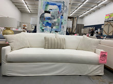 Load image into Gallery viewer, Rowe Merritt Slipcovered Bench Seat Sofa in White
