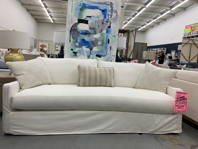 Rowe Merritt Slipcovered Bench Seat Sofa in White