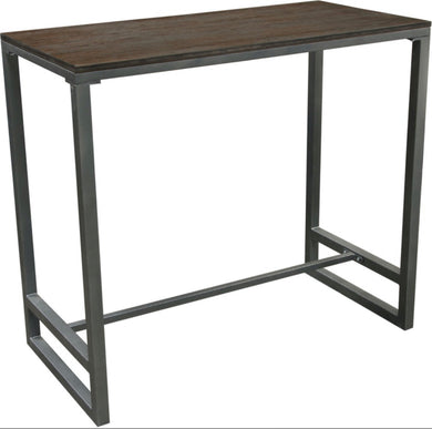 Iron and Wood Bar Table