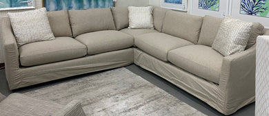 Rowe Bradford Slipcover Sectional in Taupe
