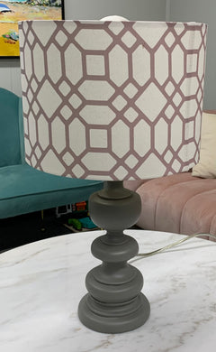 Grey Outdoor Lamp with Geometric Shade
