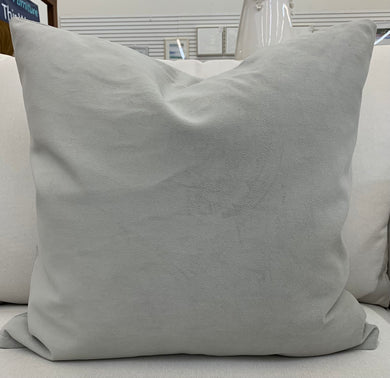 Velvet Grey Pillow, No Welt