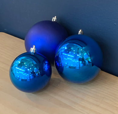 Set 48 Shatterproof Blue Ball Ornaments