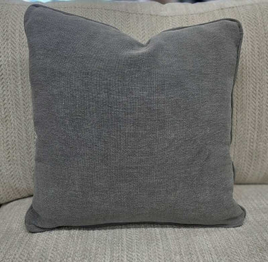 Rowe Grey Linen Down Pillow