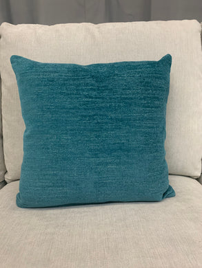 Teal Chenille Square Pillow