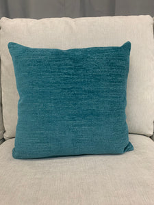 Teal Chenille Square Pillow