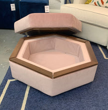 Load image into Gallery viewer, Hex Lilac Storage Ottoman