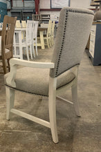 Load image into Gallery viewer, White Upholstered Arm Chair