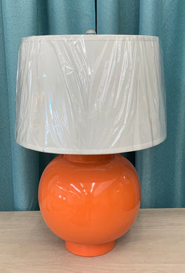 Orange Round Jar  Lamp
