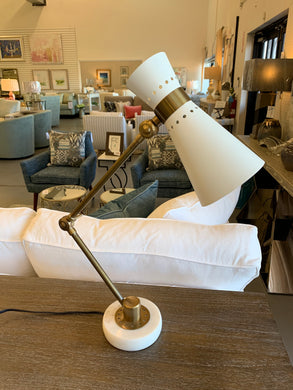 White and Gold Clipper Table Lamp