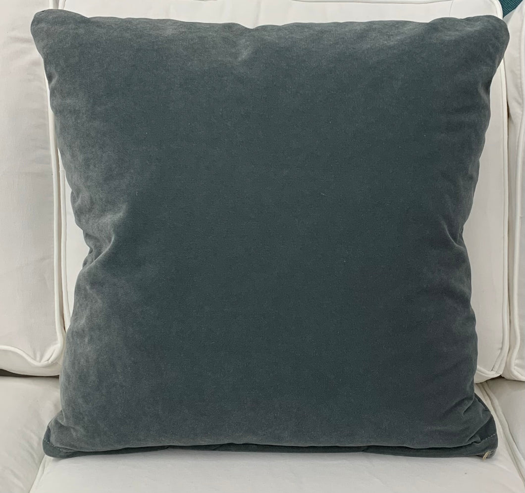Rowe Slate Grey Pillow with Down