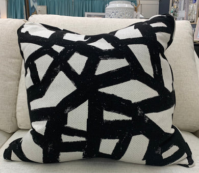 Black & White Abstract Pillow