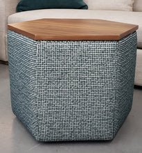 Load image into Gallery viewer, Hex Green Dots Storage Ottoman