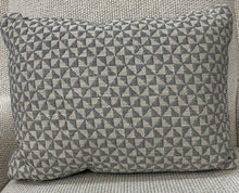 Load image into Gallery viewer, Rowe Down Kidney Pillow in Grey Triangles