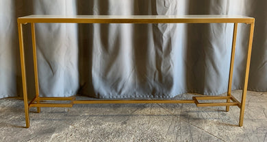 Gold Leaf Console with Stone Top