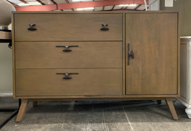 Mid-Century Modern Credenza with Tapered Legs