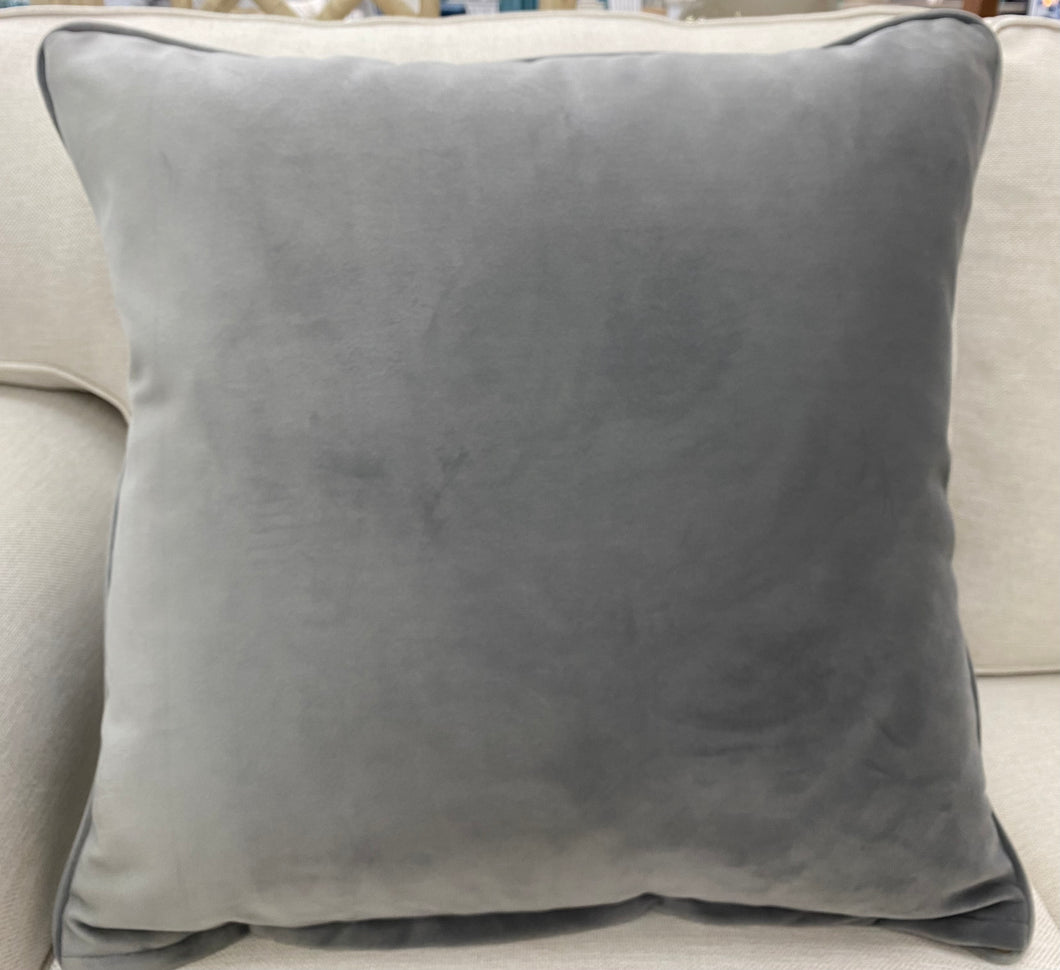 Velvet Grey Pillow