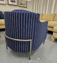 Load image into Gallery viewer, Rowe Juliet Navy and White Stripe Accent Chair