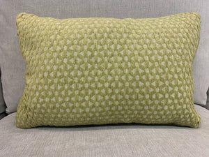 Lime Triangles Lumbar Pillow