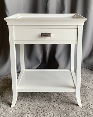 White One Drawer Accent Table