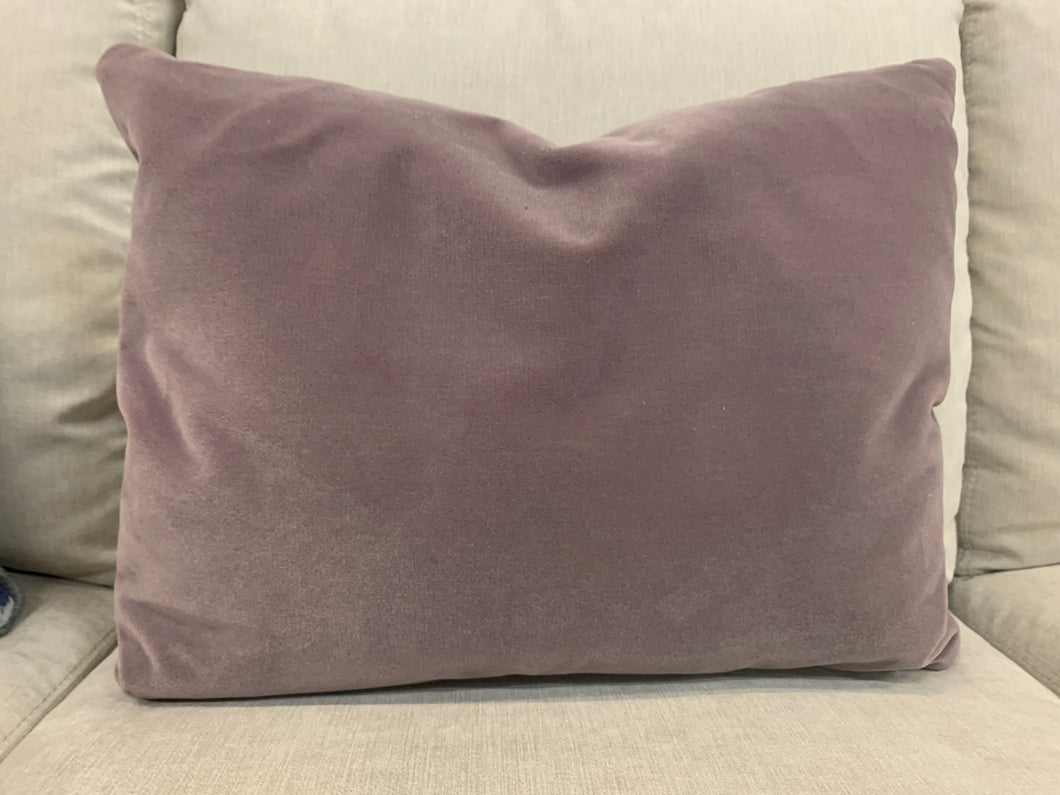 Violet Velvet Lumbar Pillow