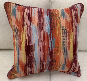 Red Flame Stitch Pillow 23"