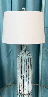 Blue Art Glass Table Lamp
