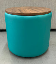 Load image into Gallery viewer, Teal Storage Ottoman