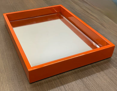 Orange Mirrored Tray