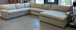 Light Beige Sectional with Cuddler Chaise