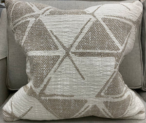 Beige Triangle Down Pillow 19"