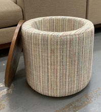 Load image into Gallery viewer, Round Multi Colored Storage Footstool