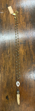 Canoe Long Crystal Necklace