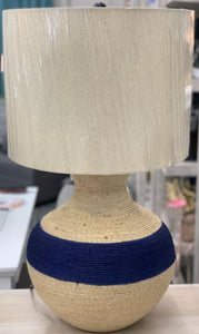 Natural and Navy Jute Table Lamp