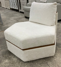 Load image into Gallery viewer, Off White Hexagon Storage Chair