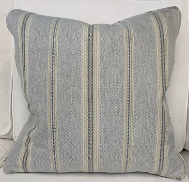 Rowe Pale Blue Stripe Down Pillow