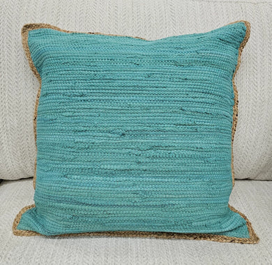 Turquoise Seagrass Pillow