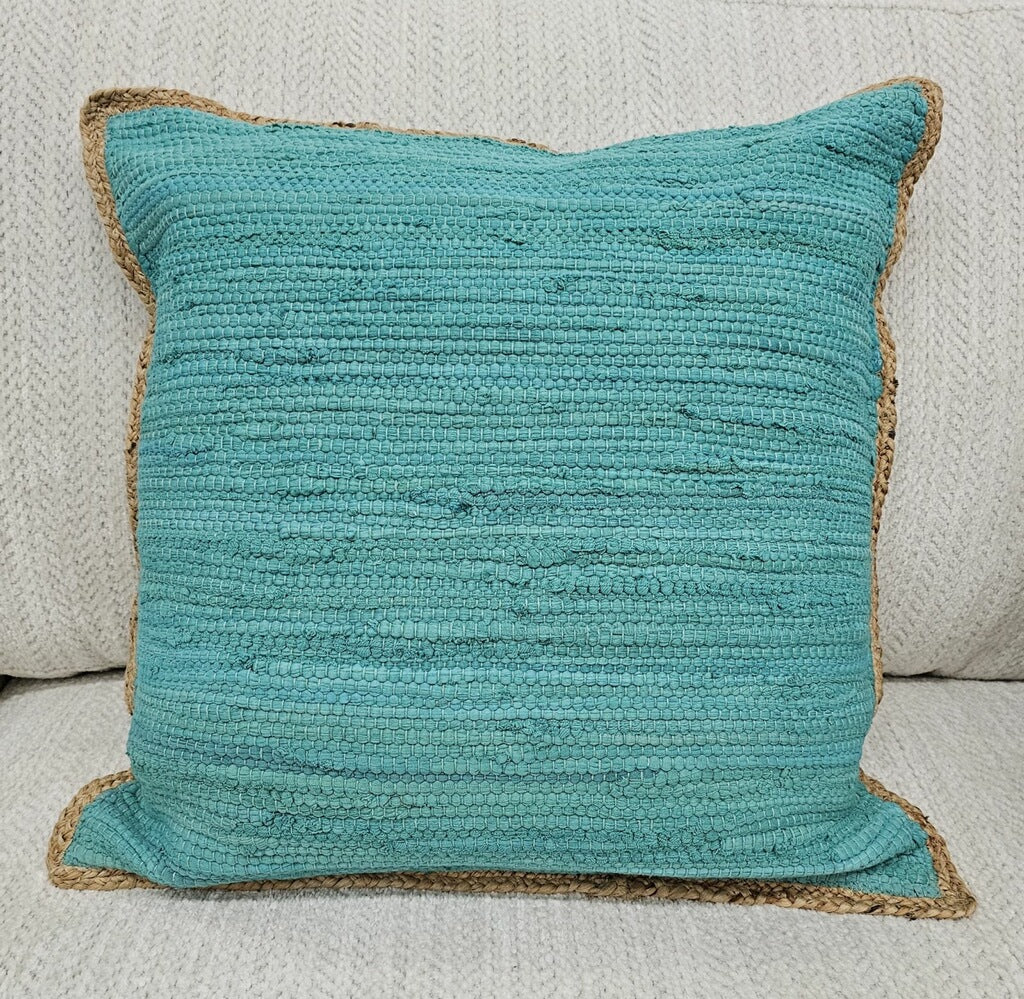 Turquoise Seagrass Pillow