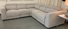 Load image into Gallery viewer, Power Reclining Sectional in Light Herringbone